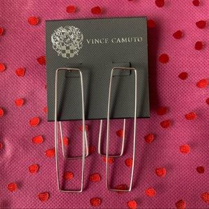 Vince Camuto Front Back Windows Earrings - Rhodium